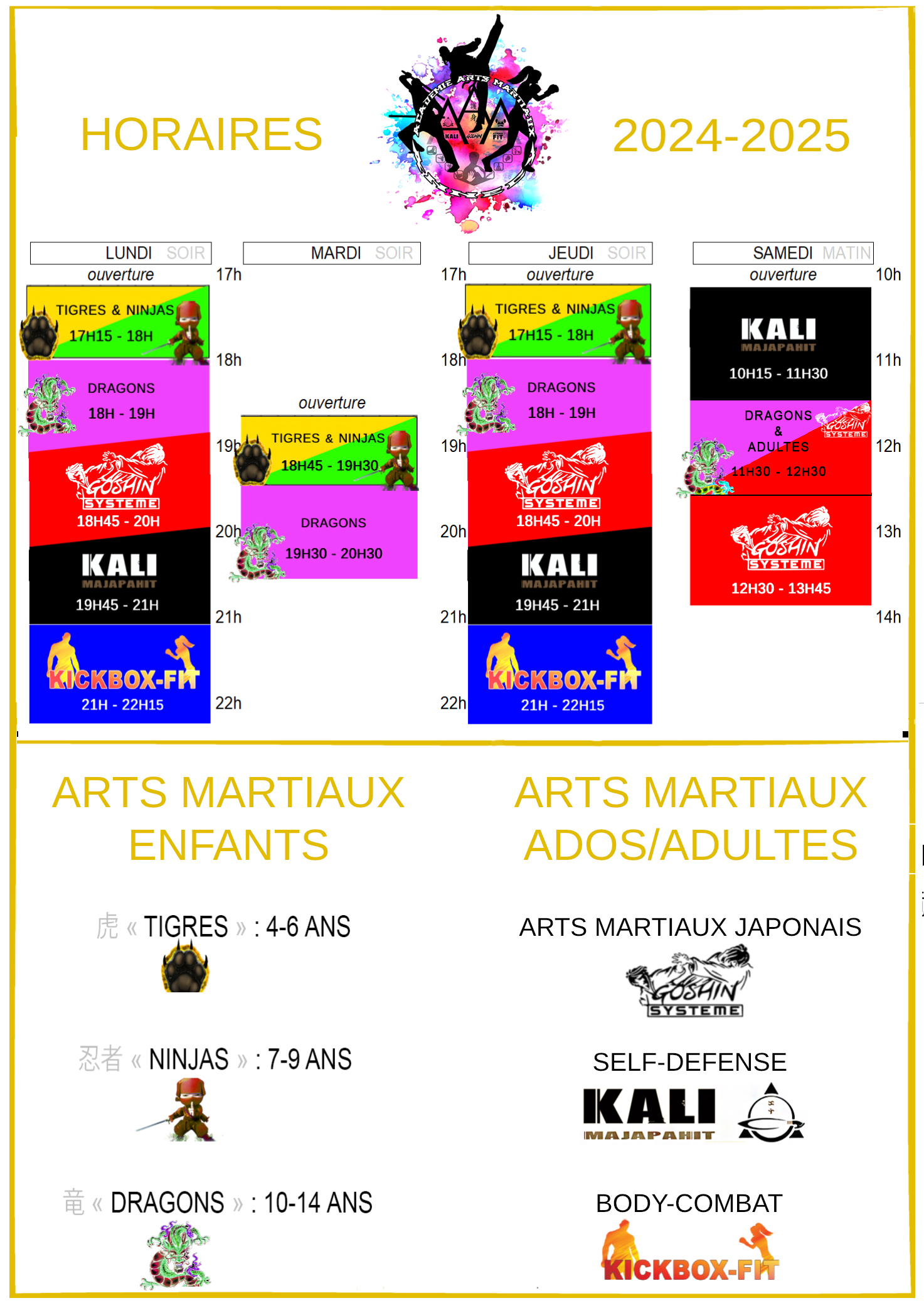 Horaire 2024-2025